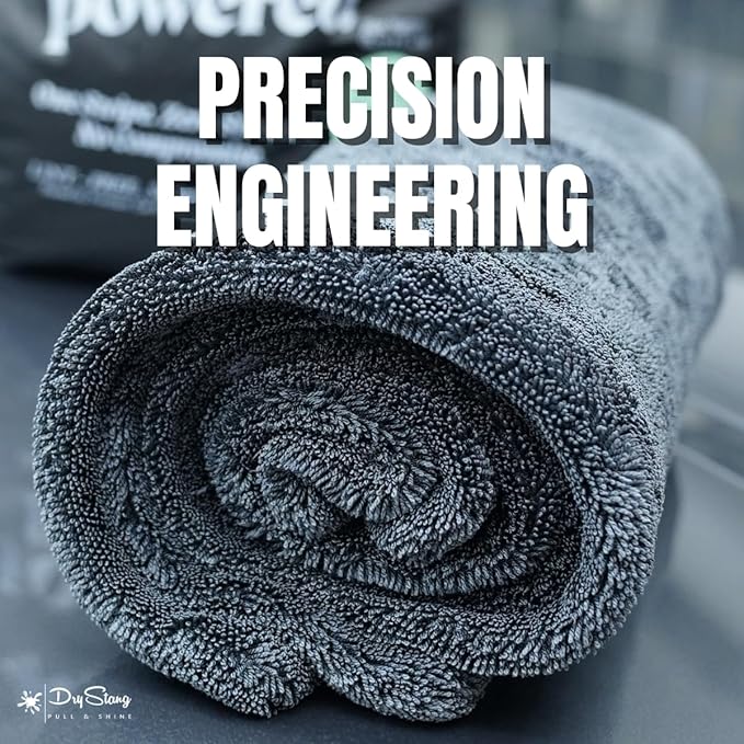 Premium DryStang Car Drying Towel, 1400 GSM Extra Large 24"x36" Double Sided Microfiber Drying Towel Car Truck, Durable XL, Ultra Absorbent Drying Towel, No Lint, No Scratch, No Water Spots, No Streak
