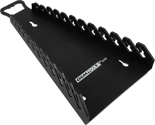 OEMTOOLS 23107 Reverse Wrench Organizer With Handle, For Shop, Garage, Or Tool Box, Organizers And Storage for Convenient Carrying, Case For Wrenches Or Pegboard Tool Holder, 13.8 Inches, Black