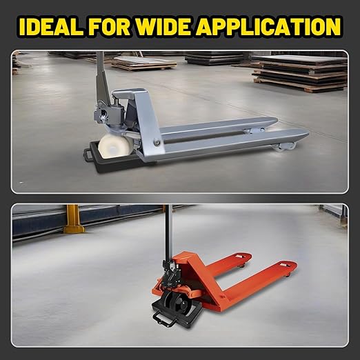 HOXWELL Rubber Heavy Duty Pallet Jack Rubber Wheel Chock 1 Pack, Premium Pallet Jack Stopper for Truck 14" Length x 11.5" Width x 1.9" Height (Black)