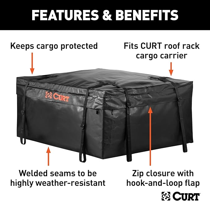 Curt 18220 Waterproof Rooftop Carrier Cargo Bag