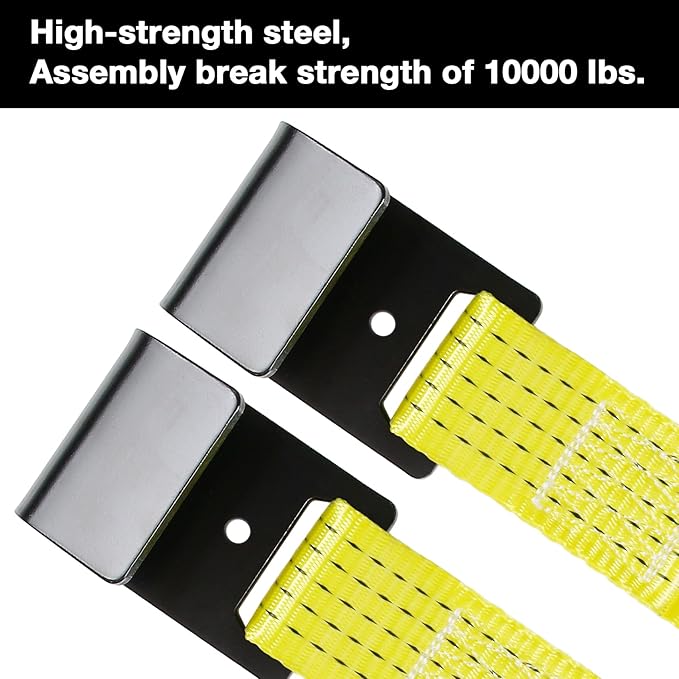 Tow Dolly Basket Straps with Flat Hooks Fits 14" 15" 16" Car Auto Hauler Wheel for A Car Trailer,SUV,UTV,ATV Transport Vehicle Tire Tie Down Strap Kit Heavy Duty Tire Bonnet Net Safe