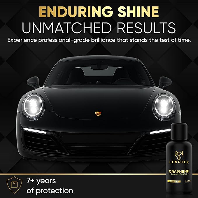 Graphene Ceramic Coating for Car – 7+ Years Durability – Nano Shield for Automobile Paint – Anti Scratch Protection – Gloss Enhancer – DIY Detailing Solution – Shiny Exterior Finish