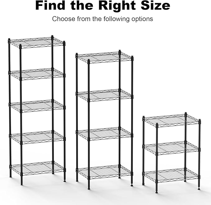 KKN Wire Shelving (11.8"" X15.7 X23), Black, ZWJ-03