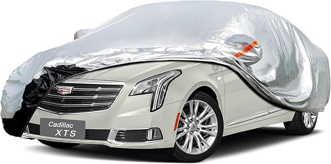 Car Cover Custom Fit Cadillac XTS (2012-2019) Waterproof for Automobiles, Oxford Sun Rain Dust Snow Protection (Ships from US Warehouse, Delivery 3-8 Days)