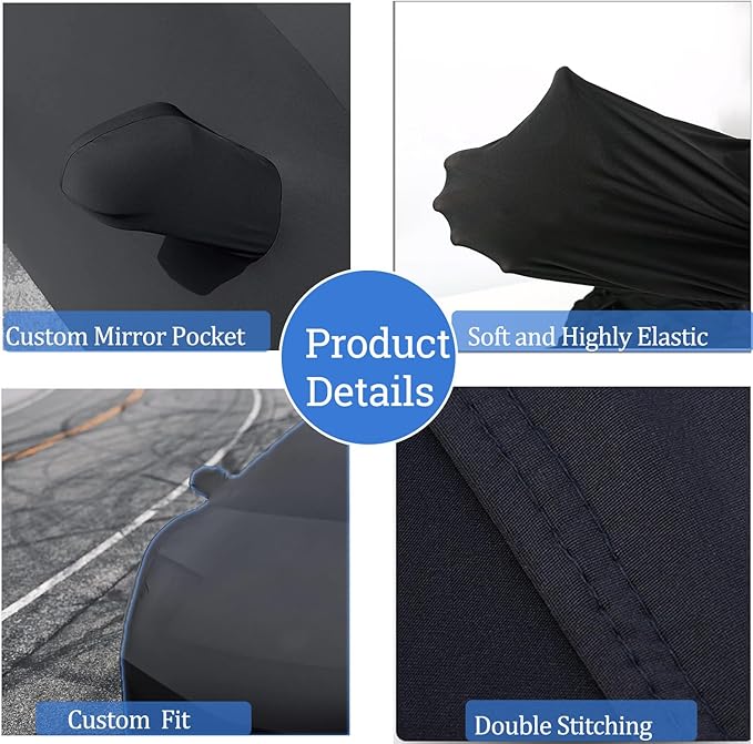 Indoor Car Cover Custom Fit for 2006-2024 Dodge Challenger Luxurious Soft Stretch Satin Car Cover Breathable Dust-Proof for Underground Garage, Car Show