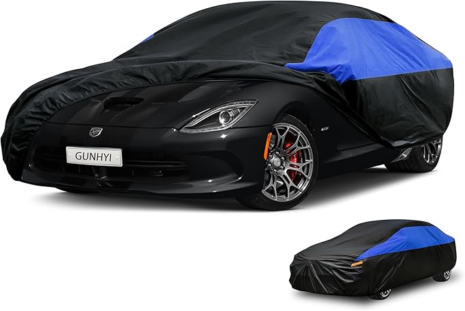 Dodge Car Cover Custom Fit Dodge Viper Waterproof All Weather, Lightweight Full Car Cover Outdoor Sun UV Rain Dust Snow Wind Protection.
