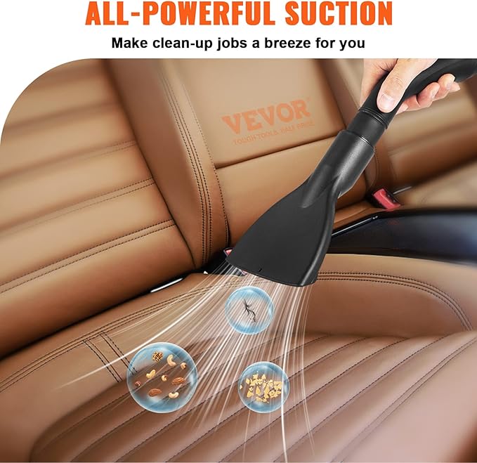 VEVOR 2.6 Gallon Wet Dry Vacuum with Blowing Function, POWERTEC 10 Ft. Dust Collection Hose Kit with 5 Fittings for Woodworking Power Tools Home and Wet/Dry Shop Vacuums Bundle