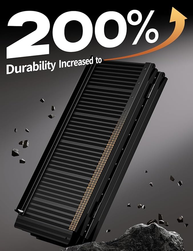 Black Aluminum Ramp 5FT, With Non-Slip Surface Wheelchair Ramp, Folding Portable Wheelchair Ramps for Home Steps,Scooter Ramp for Car, Stairs, Doorways, Curbs, 800 LBS Weight Capacity, 28.3''W x 60''L