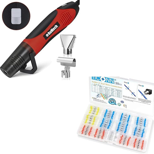 TICONN 150 PCS Solder Seal Wire Connectors + 350W Heat Gun
