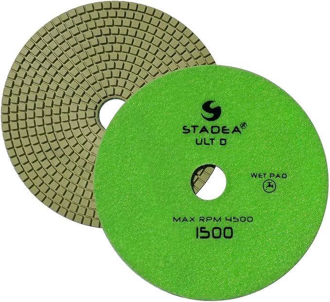 Stadea PPW266B Diamond Polishing Pads 7 Inch Set For Marble Concrete Stones Terrazzo Granite Floor Polishing