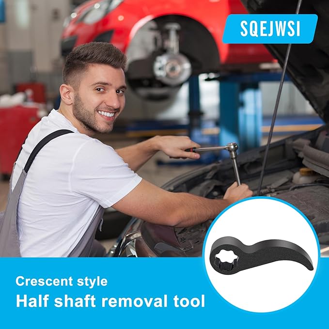 2Pcs Pry Bar Wrench Adapter & Ratchet Pry Bar Attachment for 1/2" 8pt Square Profile, Crowbar Adapter Head, Tight Space Half Shaft Removal Car Repair Tools