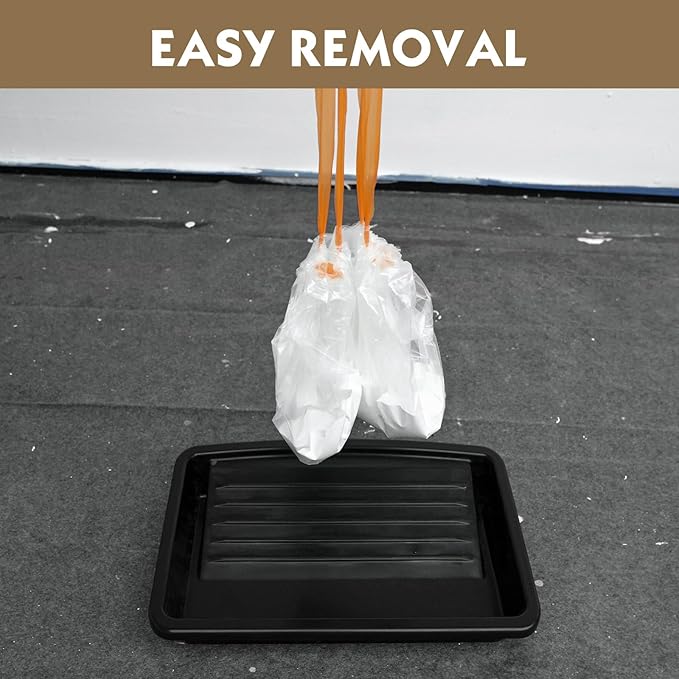 ROLLINGDOG 12 inch Disposable Paint Tray Liners - Heavy Duty LDPE Material Easy Removal and Fast cleanup(Pack of 5)