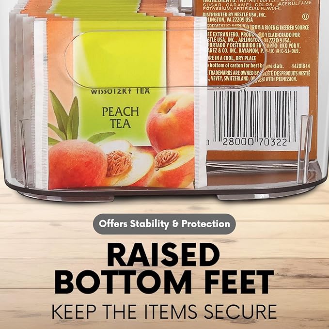CONTROL KITCHEN Small Clear Plastic Storage Bins, Perfect for Organization or Pantry and, Fridge Organizer, Cabinet Organizers