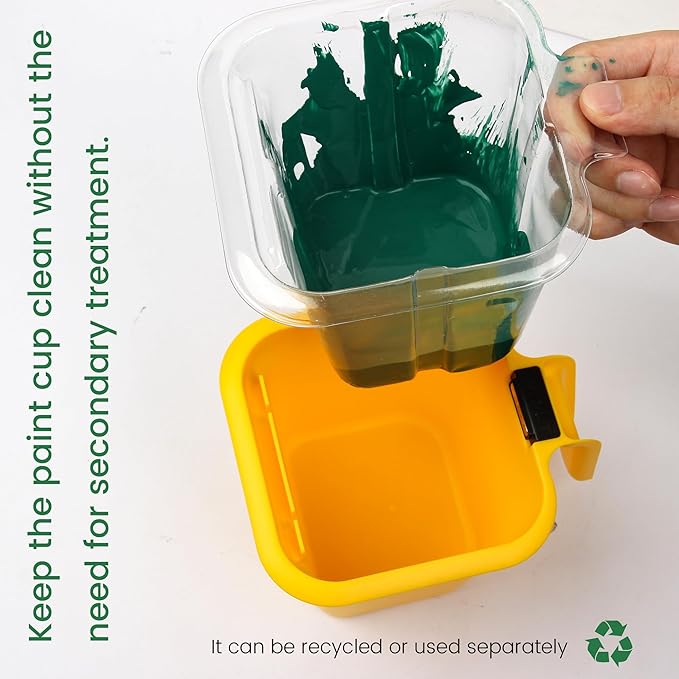 Voomey 20pack Paint Pail Liners, Plastic Disposable Bucket Liner Set for Paint Cups,Holds Up to A 16 oz. of Paint or Stain (Only Applicable to VOOMEY 4 inch Paint Cup)