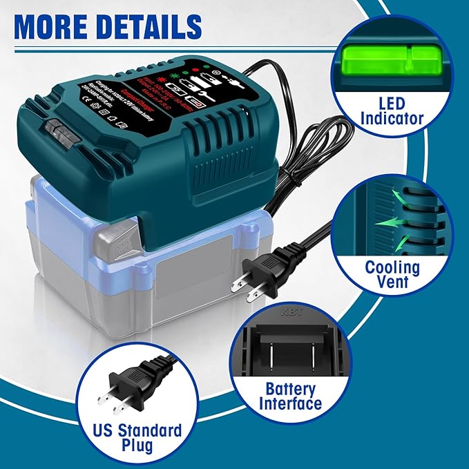 Mini Charger for Kobalt 24V Battery - 1/4 Size of KRC 2445-03 Original, for Kobalt 24V Max Battery KB224-03 KB424-03 KB524-03 KB624-03