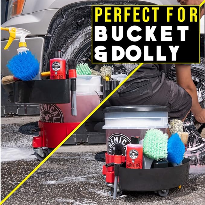 Chemical Guys ACC621 Freeloader Bucket & Dolly Organizer, Black, Keep Soap and Water in The Bucket and Your Supplies Organized, Great for Washing Cars, Trucks, Motorcycles, SUVs, RVs & More
