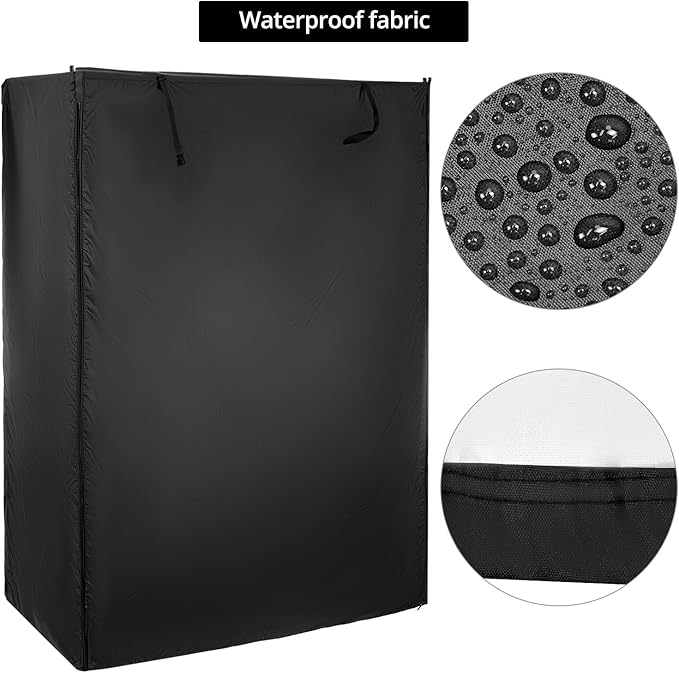 QWORK Shelf Units Cover, Heavy Duty Waterproof Wire Rack Cover for Shelf 48"x24"x 72"