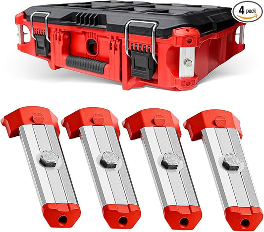 Alpha Engineered Threaded Replacement Packout Rails 3.2" (81.5mm) Compatible with Milwaukee Packout Tool Box 48-22-8424 -Heavy Duty Aluminum Rails - Fits Packout Accessories – Silver
