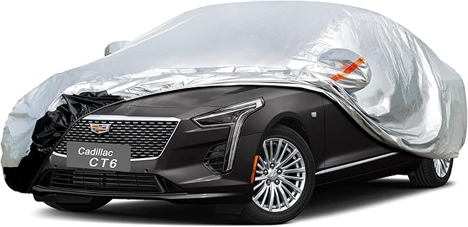 Car Cover Custom Fit Cadillac CT6 (2016-2025) Waterproof for Automobiles, Oxford Sun Rain Dust Snow Protection (Ships from US Warehouse, Delivery 3-8 Days)