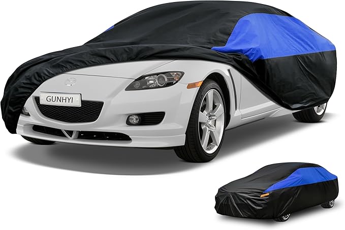 Mazda Car Cover Custom Fit Mazda RX8 RX-8 Waterproof All Weather, Lightweight Full Car Cover Outdoor Sun UV Rain Dust Snow Wind Protection.