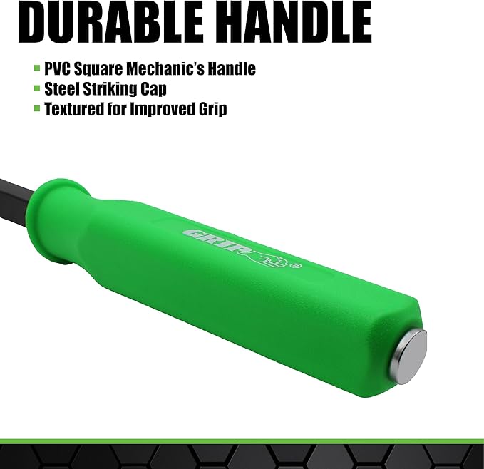 Grip 48" Heavy Duty Striking Jumbo Pry Bar - Striking Cap - Mechanic's Handle - Positioning, Aligning, Prying - Chrome Vanadium Steel