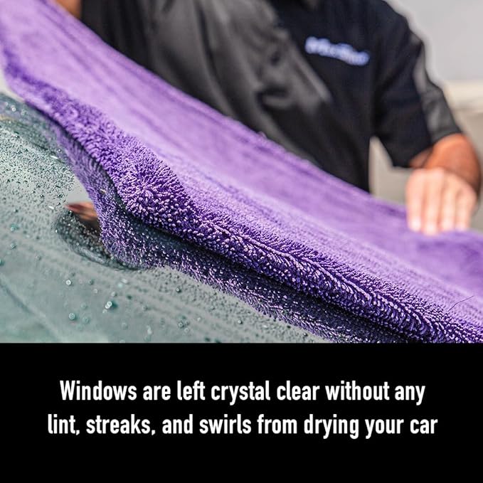 Maxshine - Car Drying Towel, Rinse Free Microfiber Towel for Car Detailing, 1200 GSM, Double Sided, Large Microfiber Towels for Car Drying, Plush Car Wash Towels (6, 24" x 36")