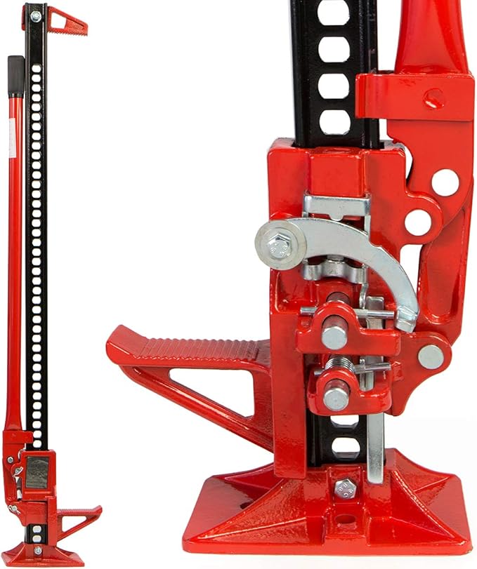 XtremepowerUS 48'' Universal Farm Jack for Tractor, Truck, SUV - Ratcheting Off Road Trail Bumper Utility Jack - 3-Ton Capacity Lift