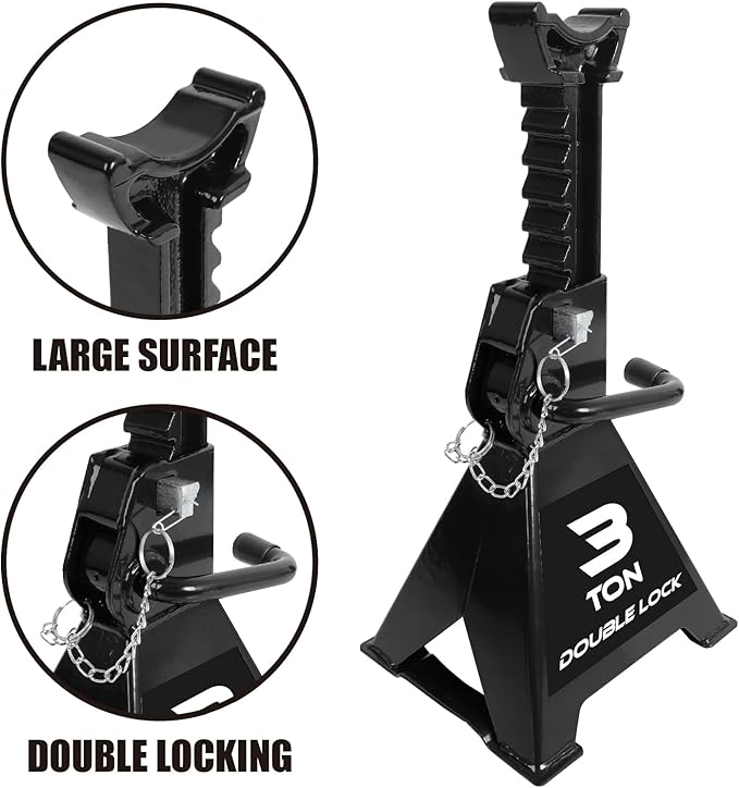 3 Ton Floor Jack with Double Locking 3 Ton Jack Stands