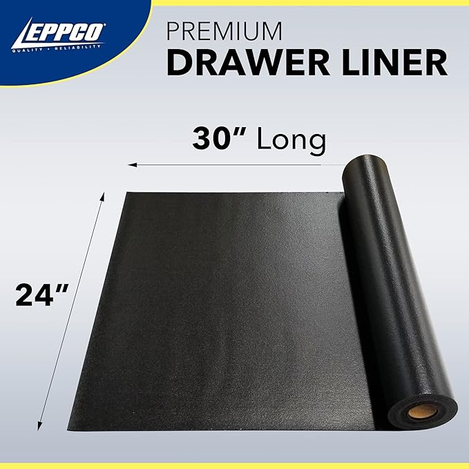 EPPCO Enterprises 1864 24" x 30' Tool Box Liner, Black