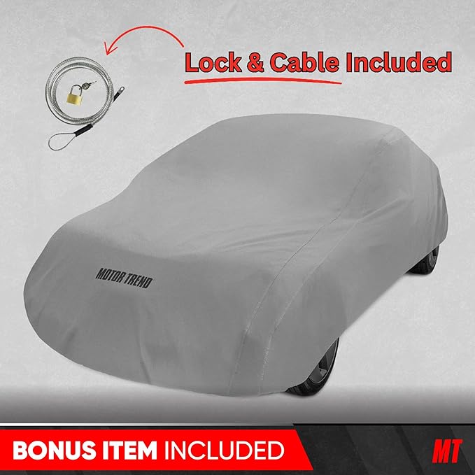 MotorTrend Custom Fit Car Cover For Hyundai Sonata 2011-2018, All-Weather Protection for Cars Trucks & SUVs, UV Resistant Waterproof Scratch-Resistant, Perfect Fit Vehicle Cover for Outdoor & Indoor
