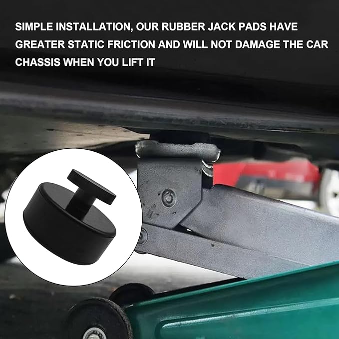 4Pcs Jack Pad Jacking Lift Pad Compatible with Chevrolet Corvette C5 C6 C7, Rubber Lift Point Adapter Jack Pucks Vehicles Accessories-Durable Rubber Jacking Lift Puck Set - Jack Pad Kit