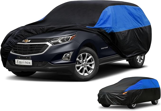 Chevrolet Car Cover Custom Fit Chevrolet Chevy Equinox Waterproof All Weather, Lightweight Full Exterior Cover for Automobiles Outdoor Sun UV Rain Dust Snow Wind Protection.