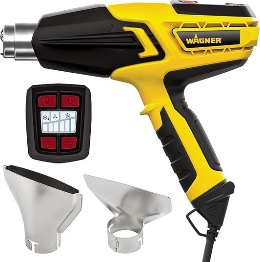 Wagner Spraytech 0503063 FURNO 500 Variable Temp Heat Gun, 2 Nozzles & 12 Temperature Settings Ranging 150°F-1200°F, Electric Heat Gun for Paint Removal, Bending PVC, Crafts and More