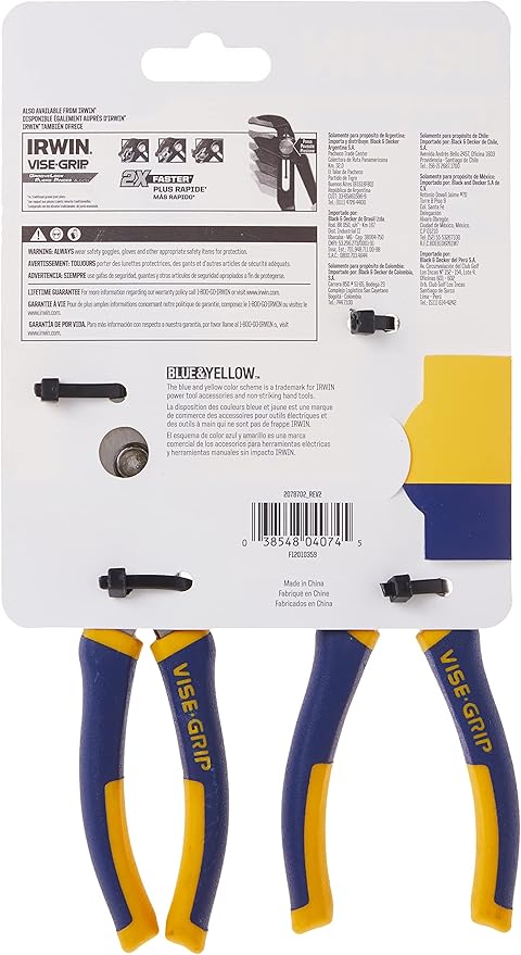 IRWIN VISE-GRIP Pliers Set, 2-Piece (2078702), Blue