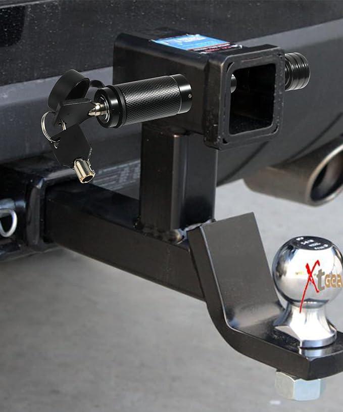 ESEWALAS Heavy Duty Trailer Hitch Lock,Hitch Receiver Pin Lock with 5/8" Pin for Class III IV 2" and 2-1/2" Receiver,Tow Hitch Lock for Hitch Bike Rack Tray Ball Tow Rope,Hitch Receiver Lock
