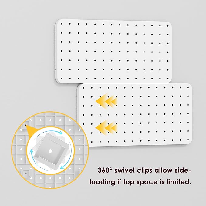 Pegboard Combination Kit - Pegboards and Accessories Modular Hanging for Wall Organizer, Crafts Organization, Ornaments Display, Nursery Storage, Peg Board (2)