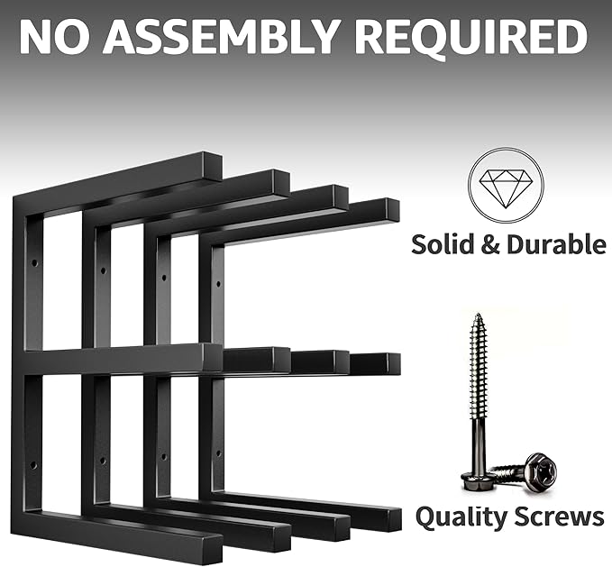 YYR Heavy Duty 6-Level Lumber Storage Rack - Orange & 32 Inch 8 Slots Power Tool Organizer Wall Mount
