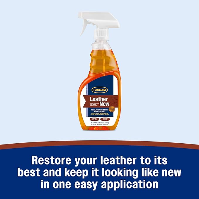 Farnam Leather New Easy-Polishing Glycerine Saddle Soap and Leather Cleaner, 16 oz