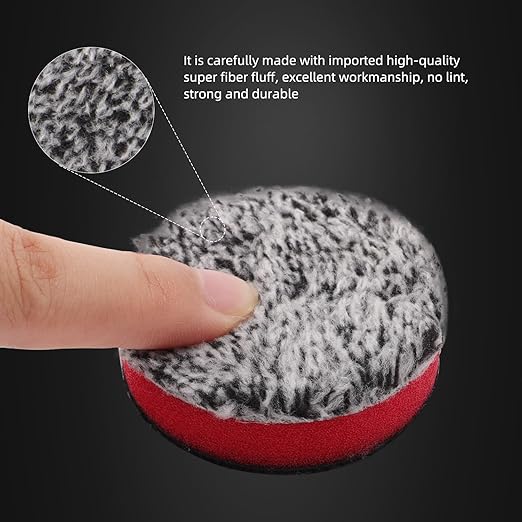 SPTA 2" Microfiber Cutting Pads 10 Pack, Heavy Cutting and Polishing, Microfiber Finishing Disc for Waxing and Polishing&Scratch and Vortex Removal Pad, Ultrafine Fiber Pad