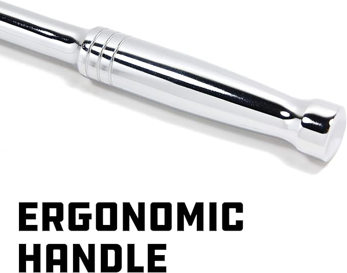 Powerbuilt 3/8" Drive Flex Handle, 10 Inches Long Extension Breaker Bar, Chrome Vanadium Steel Made - 641504