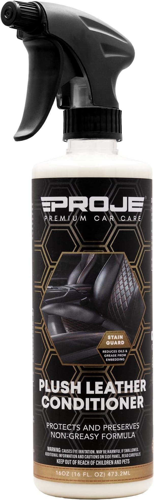 PROJE' Premium Car Care Leather Conditioner - Protects, Conditions, and Restores Leather - Automotive Leather Interior Quick Detailer - Long Lasting Formula - 16 oz