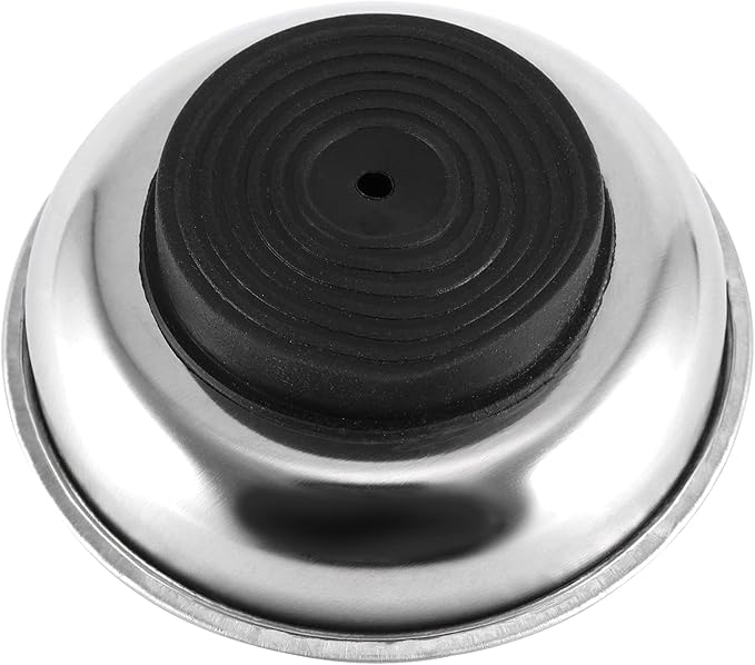 FUNSUEI 10 Packs 3 Inches Magnetic Tray, Stainless Steel Magnetic Bowl, Round Magnetic Parts Tray for Pins, Screws, Bolts, Nuts, Small Parts