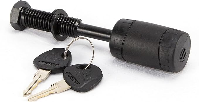 Heininger Black 5/8" Diameter Pin 6001 Advantage Threaded Receiver Trailer Hitch Lock Designed Products