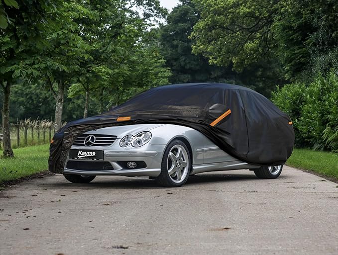Kayme 7 Layers Car Cover Custom Fit for Mercedes Benz CLK 200 280 320 350 430 500 (1997-2025) Waterproof All Weather for Automobiles, Outdoor Full Cover Rain Sun UV Protection.