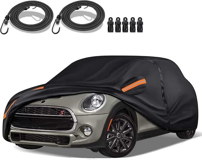 16-Layer Special Full Car Cover Fit for 2002-2021 Mi-ni Cooper/Cooper S, Ultra Heavy 600D Oxford Cloth, Can Withstand Summer Sun Exposure and Winter Snow, Rain, Dust, UV Protection All Weather