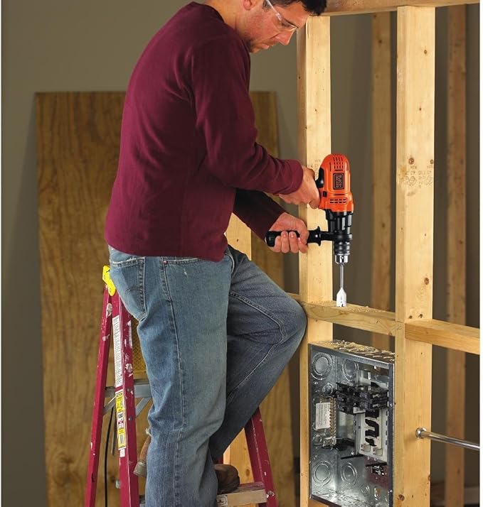 BLACK+DECKER 7.0 Amp 1/2 in. Electric Drill/Driver Kit (DR560) , Orange