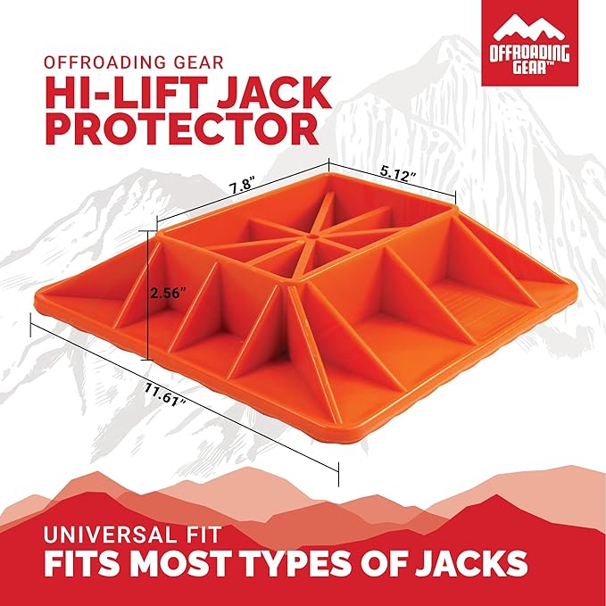 Offroading Gear 4x4 Jack Base & Handle Bar Protector (Hi Lift Jack Accessories) | Farm Jack| Big Red