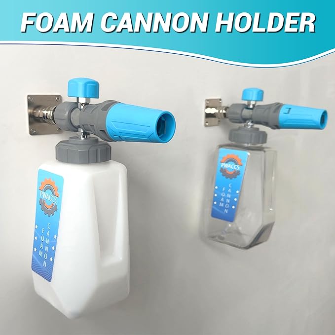 PWACCS Pressure Washer Foam Cannon Holder, 1/4" Quick Connect Automatic Foam Cannon Mount, Stainless Steel Pressure Washer Nozzle Tip Holder, Pressure Washer Accessories Storage Rack 4 Pack