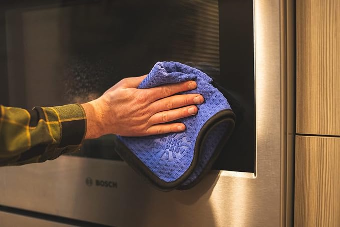 The Rag Company - Dry Me A River - Professional Korean 70/30 Blend Microfiber Waffle-Weave Drying & Detailing Towels, Soft Suede Edges, 390GSM, 20in x 40in, Royal Blue (2-Pack)