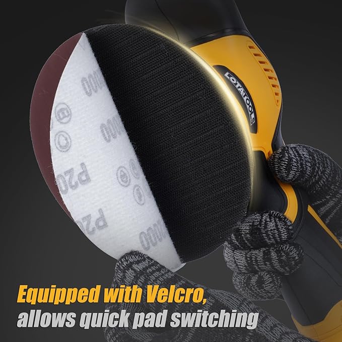 Car Detailing and Polishing Compatible with Dewalt 20V Battery, 5500 RPM Dual-Action Polisher with 6 Variable Speeds